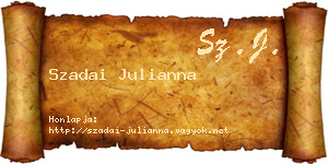 Szadai Julianna névjegykártya