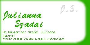 julianna szadai business card